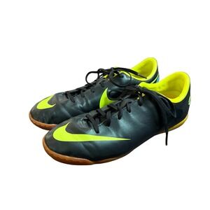 Nike Mercurial Victory III IC Indoor Soccer Shoes Black Green 6Y 509112-376